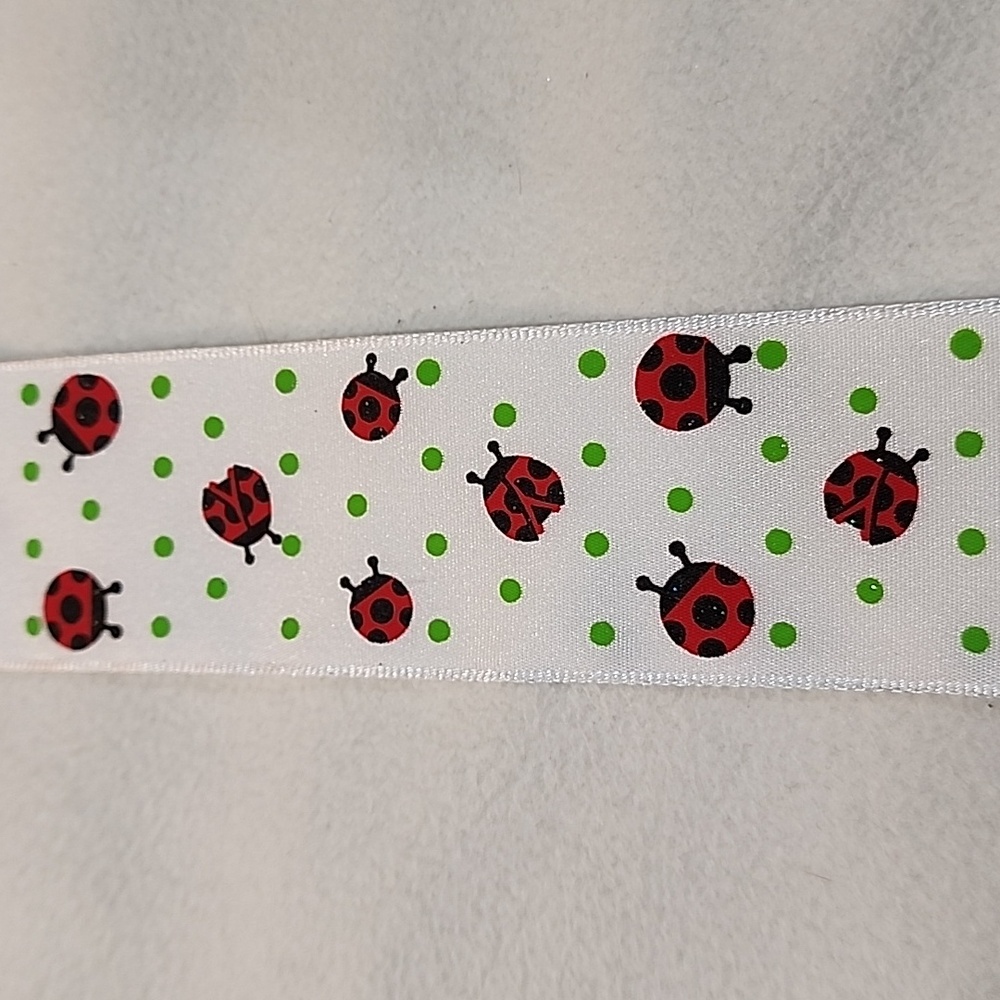 3 Rolls Ladybug Kirkland Wire-edged Ribbon, 1-1/2" x 122 yards approx total - Picture 5 of 8